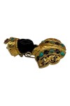 G. NARDI : CLIP DE REVERS BUSTE DE MAURE EN ONYX EN OR 18K