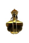 G. NARDI : CLIP DE REVERS BUSTE DE MAURE EN ONYX EN OR 18K