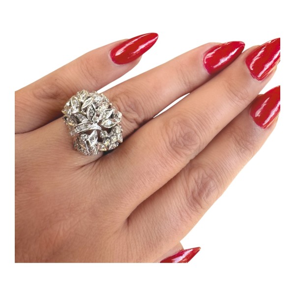 BAGUE DÔME DIAMANTS EN OR 18K