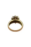 BAGUE POMPADOUR SAPHIR ET DIAMANTS EN OR 18K