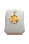PENDENTIF PIÈCE 5 DOLLARS TÊTE D'INDIEN EN OR 18K