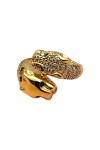 BAGUE PANTHERES SAPHIRS ET DIAMANTS EN OR 18K