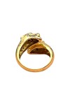 BAGUE PANTHERES SAPHIRS ET DIAMANTS EN OR 18K