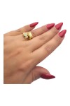 BAGUE PANTHERES SAPHIRS ET DIAMANTS EN OR 18K