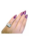 BAGUE ANNEAU PLAT DIAMANTS EN OR 18K