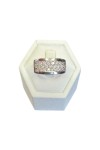 BAGUE ANNEAU PLAT DIAMANTS EN OR 18K