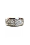 BAGUE ANNEAU PLAT DIAMANTS EN OR 18K