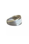 BAGUE ANNEAU PLAT DIAMANTS EN OR 18K