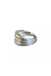 BAGUE ANNEAU PLAT DIAMANTS EN OR 18K