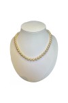 COLLIER DE PERLES DE CULTURE BLANCHES FERMOIR EN OR 18K