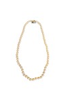 COLLIER DE PERLES DE CULTURE BLANCHES FERMOIR EN OR 18K