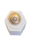 BROCHE ANCIENNE MOTIF ARAIGNÉE DIAMANTS ET PERLES EN OR 18K