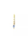 PENDENTIF FORME PLUME SAPHIR ET DIAMANTS EN OR 18K