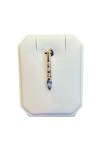 PENDENTIF FORME PLUME SAPHIR ET DIAMANTS EN OR 18K
