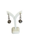 PAIRE DE PENDANTS TRÈS ANCIENS PERLES EN OR 18K ET ARGENT