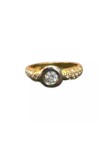 BAGUE STYLE SOLITAIRE DIAMANTS EN OR 18K