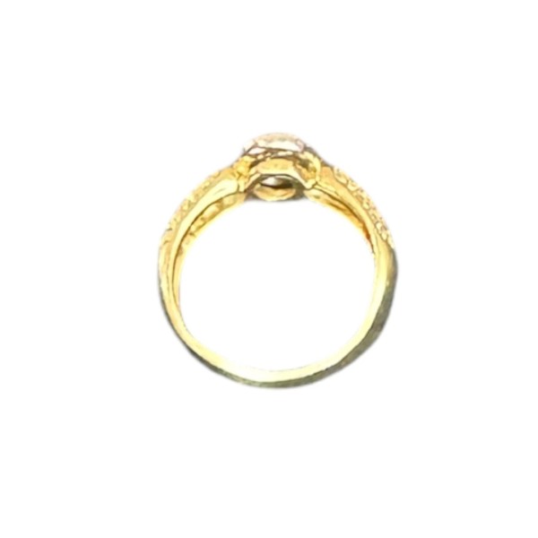 BAGUE STYLE SOLITAIRE DIAMANTS EN OR 18K