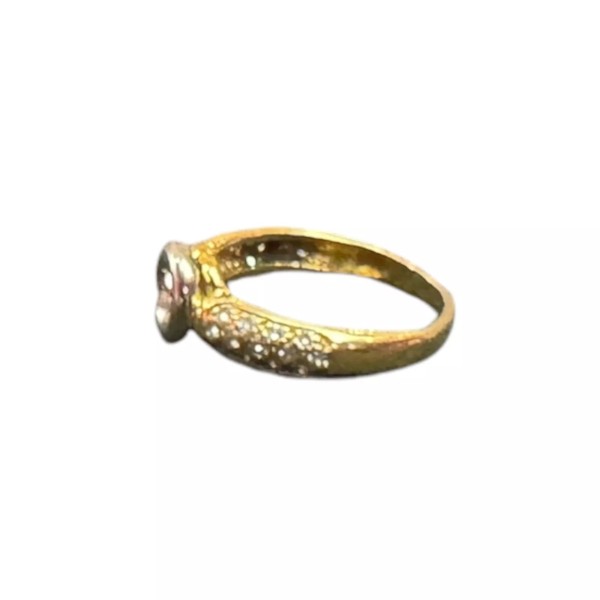 BAGUE STYLE SOLITAIRE DIAMANTS EN OR 18K